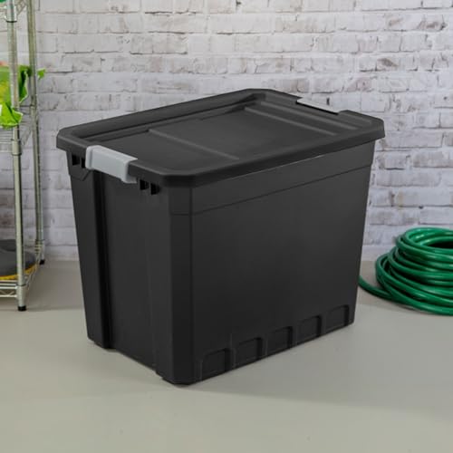 Sterilite Stacker Tote with Latching Lids for Garage, 27 Gallon, 8-Pack - image 4