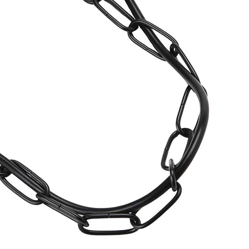 ORION LIGHTSTYLE Cadena para lámpara de araña, cadena de 1 m, cadena de eslabones para lámparas de araña, cadena de hierro, cadena de eslabones redondos, metal (negro, 4 mm)