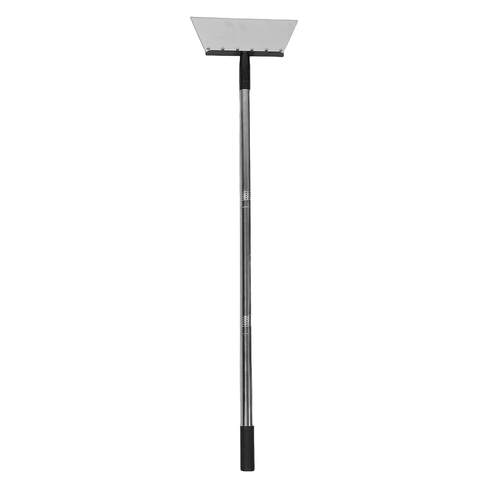 Toyvian Raspador de Jardín Plano de Acero Inoxidable Mango Largo Ergonómico, Herramienta Multifuncional para Limpieza de Bordes y Superficies en Cocinas y Agricultura