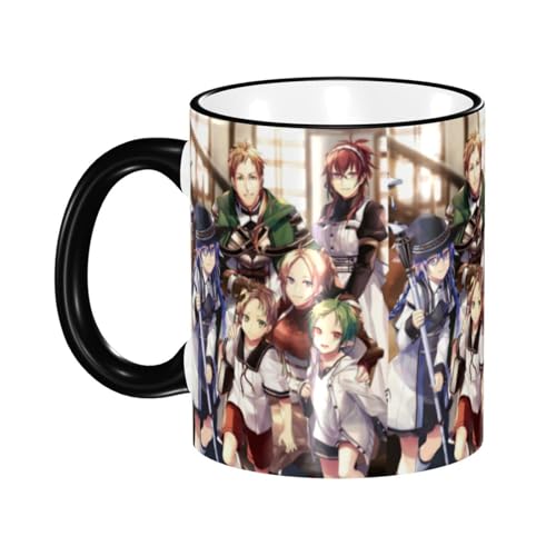 無職転生?異世界行ったら本気だす? セラミックマグカップ 食器 大容量コーヒーカップ 330ml 耐熱 おしゃれなマグカップ オフィスホーム用 プレゼントに最適 再利用可能 ギフト 男女兼用 Black