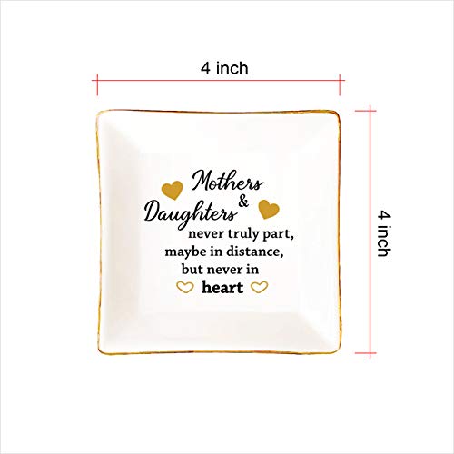 Aeiniwer Warehouse No.9 Mother Gift From Daughter Home Decoration Square Ring Jewelry Dish Ceramic Trinket Tray For Mother Birthday Christmas #TOP4