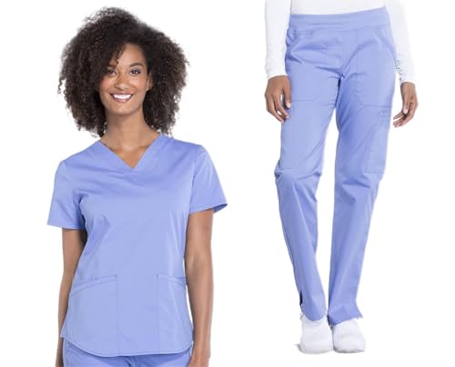 Ensemble médical moderne Cherokee haut 3 poches et pantalon taille mi-haute