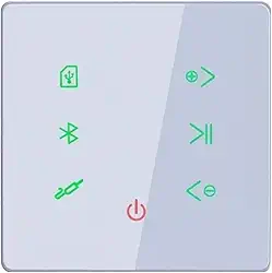 Amplificador de Parede Bluetooth com Controle Remoto, Bivolt, Branco