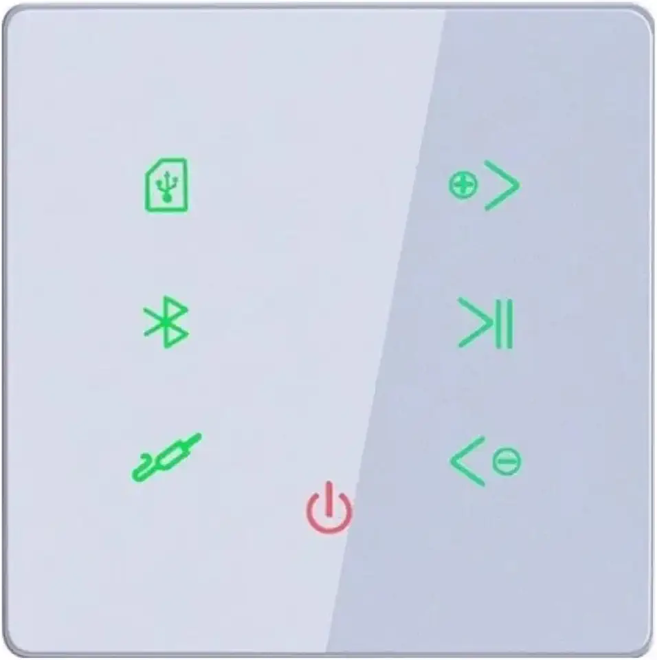 Amplificador de Parede Bluetooth com Controle Remoto, Bivolt, Branco