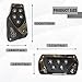 QZTYTY Car Pedal Covers, Foot Pedal Pads Set, Car Transmission Brake Pedal Cover, Car Accessories Anti-Slip Vehicle Foot Treadle and Automatic Pedal Pad Universal for Most Cars Trucks SUVs (Black)