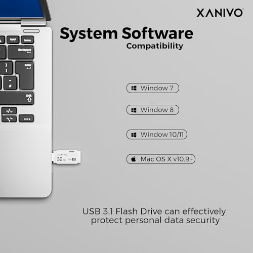 Xanivo USB 3.1 Flash Drive - High-Speed Data Transfer & Storage with 130MB/s Read Speed (32GB) 5 41arY2vVkOL