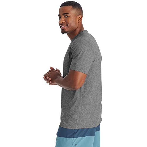 C9 Champion mens Short Sleeve Tech Tee T Shirt, Ebony Heather, Large US2