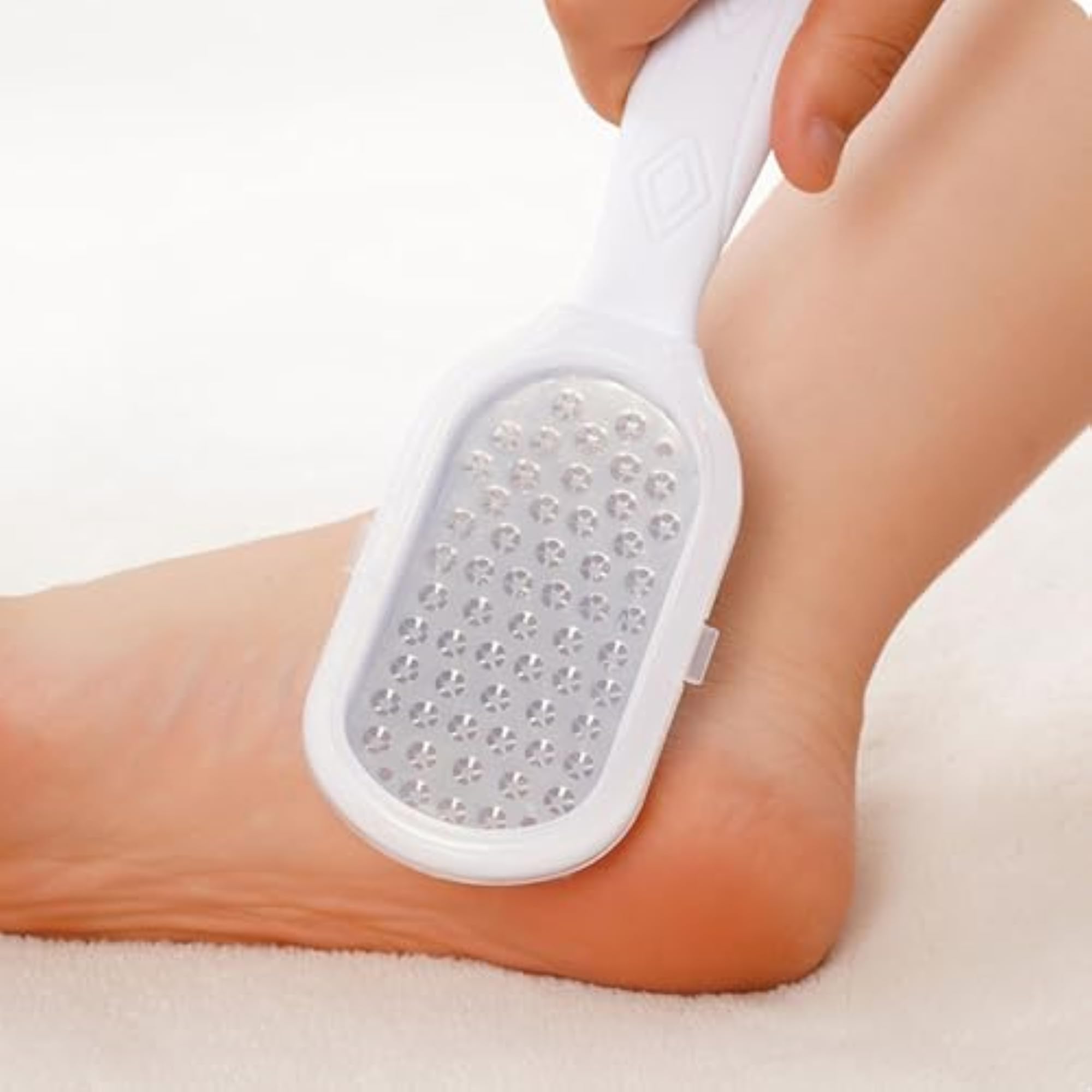 2 PCS Double Sided Metal Foot Scrubber, Black & White