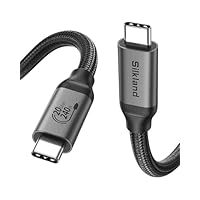 Silkland Câble USB C 3.2 Gen2x2, 20Gbps Transfert Données, Câble USBC vers USB C Court 50CM, PD3.1 240W 48V/5A Charge Rapide, 5K/4K@60Hz, Cable Type C pour PSSD, Dock, Android Auto, MacBook, iPad Pro