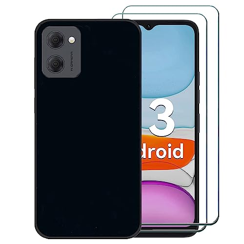 Ranyi for UMIDIGI G2 Case with Screen Protector, UMIDIGI G1 / G1 Max Case, Black Slim Flexible TPU Case with Screen Protector Shock Absorbing Protection Silicone Rubber Case for UMIDIGI G2/G1/G1 Max