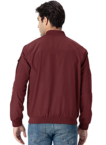 Image of Gopune Men's Windproof Bomber Jacket Lightweight Windbreaker Outdoor Golf Fashion Coat