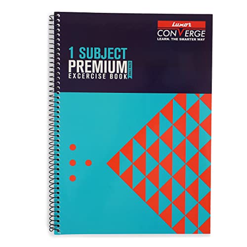 Luxor 1 Subject Spiral Premium Exercise Notebook, Single Ruled – (21Cm X 29.7Cm), 160 Pages
