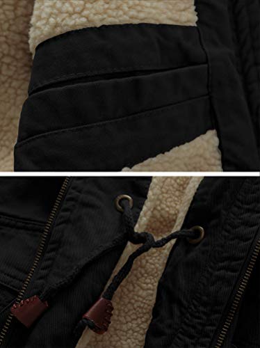 WenVen Cappotto con Cappuccio Overcoat Trapuntato