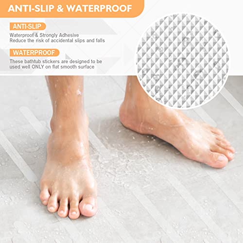 Non Slip Bathtub Stickers, 24 PCS Shower Stickers for Safety Bathroom