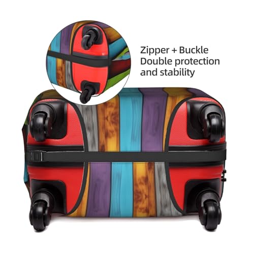 Carpentry Oak Timber Print Luggage Cover For Suitcases, Travel Case Protector, Simple & Convenient Installation4