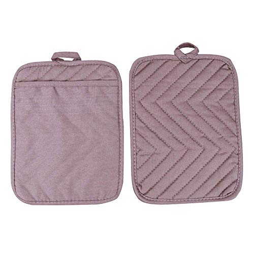 Anyi Pot Holders For Kitchen Heat Resistant, Cotton Hot Pads For Kitchen Counter Table, Grey Kitchen Pot Holders With Pocket Pack Of 3 #TOP5