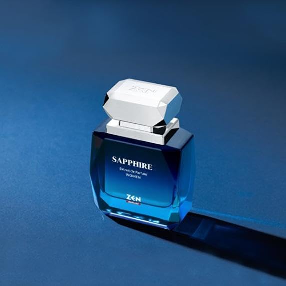 Image of Sapphire Women's Luxurious Perfume - Long-Lasting Fragrance for Women,100 ml, Travel Friendly Eau De Perfume | Ideal for Gift, Dates, Parties & Daily use