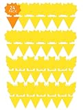 ALLRoad 24 Pcs Yellow Sticky Fruit Fly and Gnat Trap Disposable Glue Bug Catcher for Indoor Outdoor...