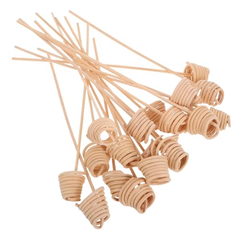 RORPOIR 20pcs Wavy Fragrance Diffuser Sticks Natural Rattan Wood Sticks for Home Decor Elegant Design for Aromatic Atmosphere Versatile Use Homes Offices