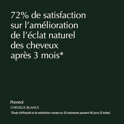 Cheveux blancs et gris solution de pigmentation et traitement anti-chute Poméol 60 comprimés