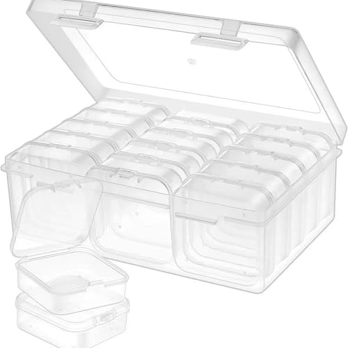 YYGMSS Lot de 30 boîtes de rangement avec couvercle pour petites pièces, perles, bijoux, articles...