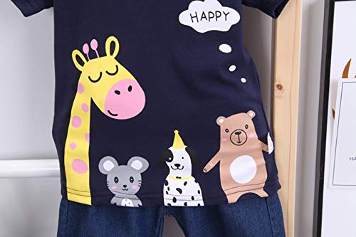 Conjunto de 3 peças para meninos recém-nascidos, shorts jeans e shorts, Preto, 12-18 Meses