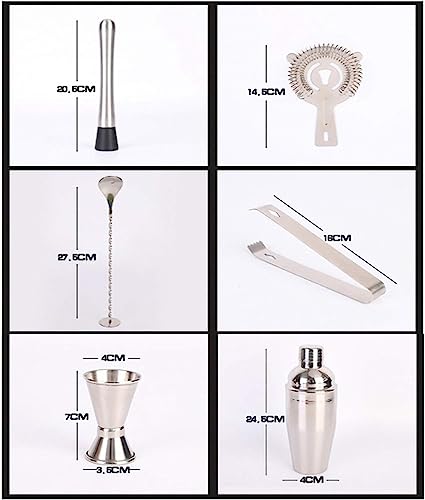 Set coctelera profesional de acero inoxidable RUVOO 750ml miniatura 2