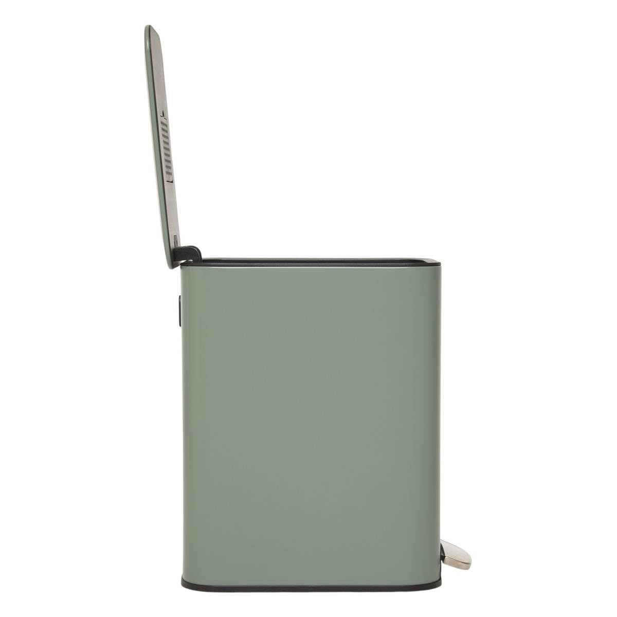 5five - poubelle slim rectangulaire à pédale delta 20l vert