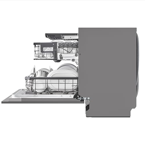 LG DB476TXS Geschirrspüler, 43 dB, Energieklasse A, Dampf, ThinQ, Silber
