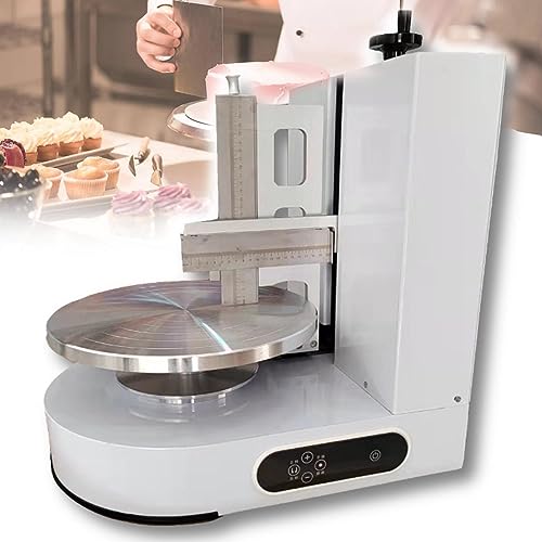 Máquina eléctrica para glaseado de Pasteles, esparcidora de Crema - Máquina automática para Cubrir y Alisar Pasteles de cumpleaños, para una fácil aplicación de Crema y decoración de pastele