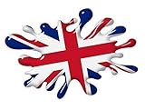  Sticar-it Ltd 3D Optik Effekt Union Jack Britische Flagge Retro Splat Motiv Vinyl Auto Aufkleber 150x100mm Ca.