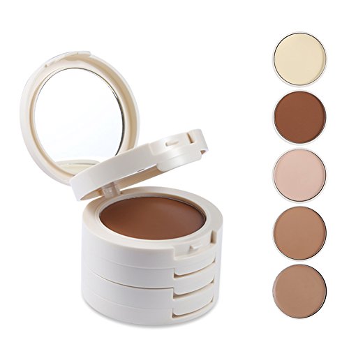 Vodisa 5 in 1 Concealer Contouring Makeup Palette with Mirror Foundation Base Face Corrector Bronzer Contour Compact Camouflage Powder Sleek Cosmetics Professional Beauty Make up Cream Blemish Pallet