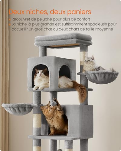 Arbre à chat 175 cm idéal pour protéger vos canapés des griffures - 6