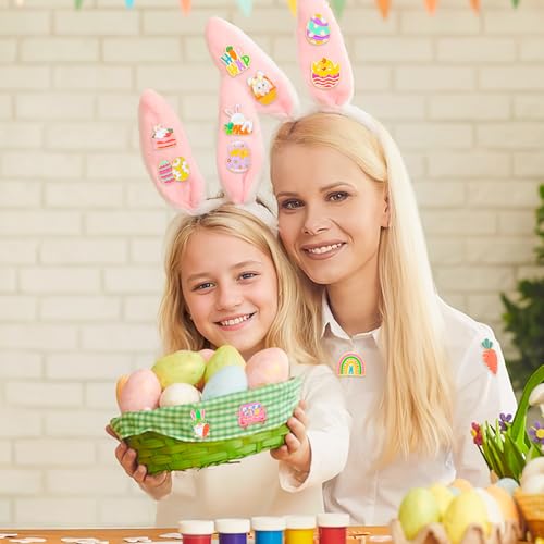 Image of SANNIX 60Pcs Easter Pins, Easter Enamel Lapel Pins Assorted Bunny Eggs Carrot Butterfly Pin Badge Cartoon Backpack Pin Brooches for Clothes Bags Hats Accessories, 30 Styles