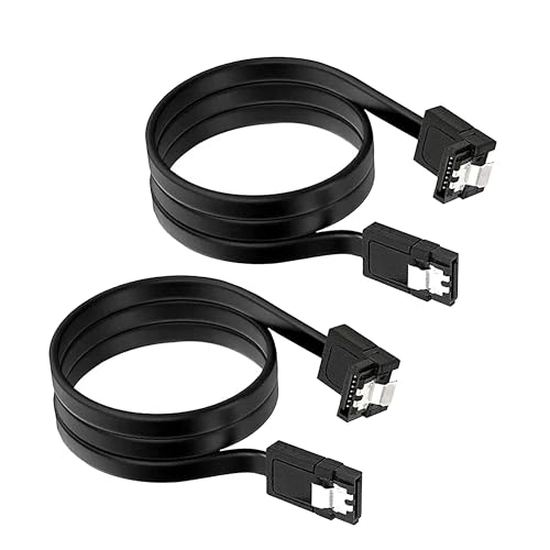 Image of SATA 3 Data Cable 50cm (6Gbps) High-Speed HDD /SSD Cable For Desktop PC, Hard Drive, SSD & Optical Drives (Pack of 2)