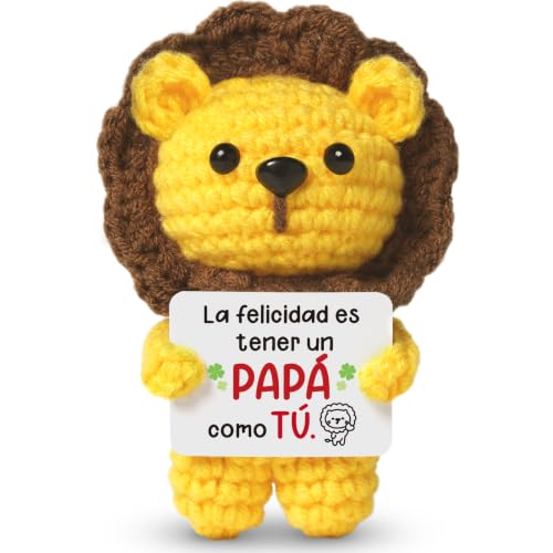 Buioata Regalo Padre, Regalo Papá Cumpleaños - León Positivo de Ganchillo, Regalos Divertido para Papá, Regalos para el Día del Padre, Cumpleaños, Aniversario o Navidad Buioata Regalo Padre, Regalo Papá Cumpleaños - León Positivo de Ganchillo, Regalos Divertido para Papá, Regalos para el Día del Padre, Cumpleaños, Aniversario o Navidad