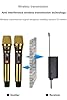 Deeke Handheld Wireless Microphone, Rechargeable UHF Microphone, Gold 2 MIC, Can imitate 4 types of Wireless Mic for Large Stage Singing Karaoke Wedding DJ Party Speech Church Class Use PA System #5
