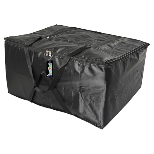 Image of Peafowl Double Bed Blanket Bag Cover /Saree Bag With Water Proof Dust Proof /King Size Blanket Cover Jumbo Bag (Black)