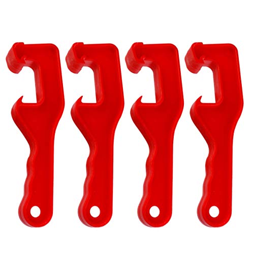 ULTECHVO 4 peças abridor de tampa de plástico de 5 litros abridor de tampa de lata para ferramentas