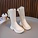 Knee Length Boots for Girls Side Zipper Riding Boots Lug Sole Chunky Heels Fashion Long Booties with Bow Winter Shoes