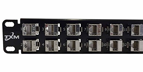 CAT6 32-PORT HIGH-DENSITY PATCH PANEL 1 RACK UNIT 19