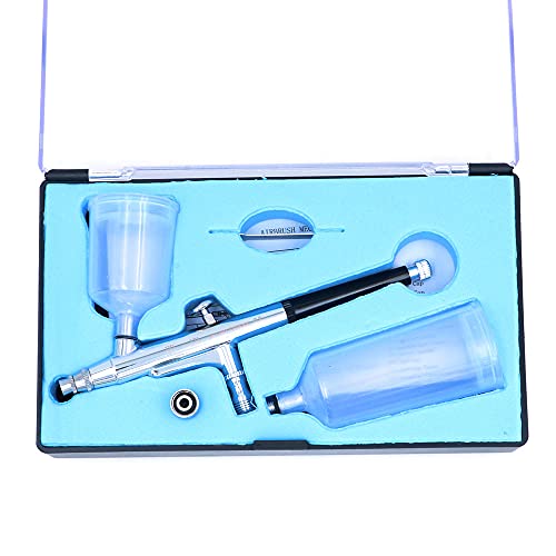 ANCLLO Kit aérographe double action 0,3 mm avec différentes tasses, ensemble aérographe portable...