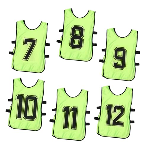 Chaleco de práctica para niños HEMOTON pack de 6 petos de poliéster para entrenamiento de fútbol