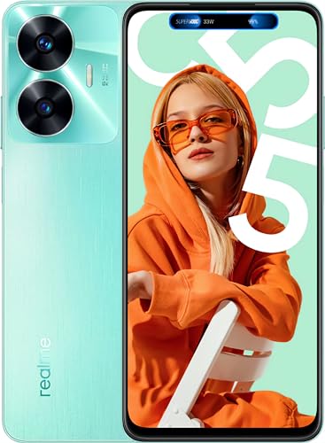 realme C55 (Rainforest, 6GB RAM, 64 Storage) | 6.72 inch Full HD+ Display | 64MP + 2MP | 8MP Front Camera | Helio G88 Processor | Brilliant Security | Convenient Multitasking