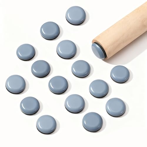 25 Pcs Almohadillas de Teflón PTFE para Mueble Autoadhesivo,20mm Deslizadores para Muebles Pesados, Patines de Mueble, Deslizadores de Teflón para Alfombras Muebles Sillas Sofás(Redondos)