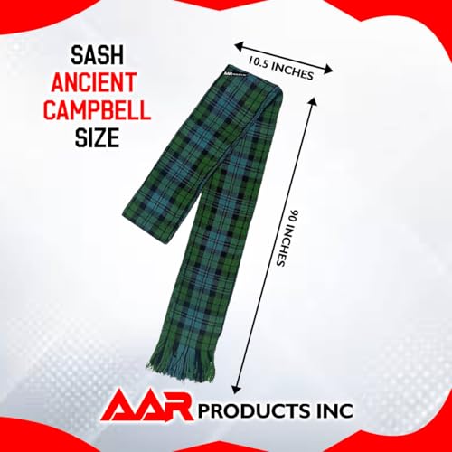 AAR Womens Tartan Clan Sashes Ladies Brooch Scottish Highland - 90 x 10.5 Inches4