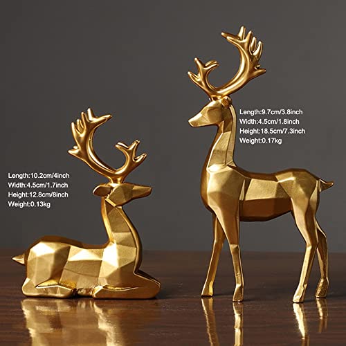 Escultura RAN 2 piezas Reno Nórdico de Navidad en Resina miniatura 3