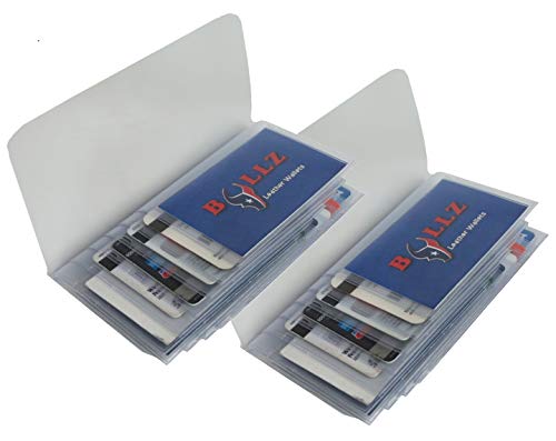 Set Of 2 Heavy Duty Vinyl Plastic Secretary Long Wallets Inserts For - 12Pages #TOP1