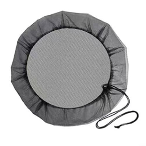 Housse en maille pour tonneaux de pluie, seau à pluie avec cordon - Couvercle de protection pour seau à eau - Pour la maison, l'extérieur, le jardin (90 cm)