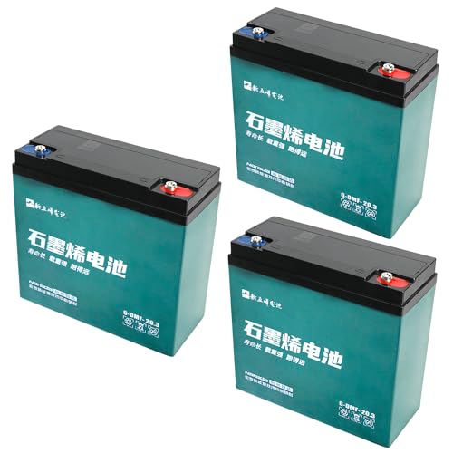 ZXTDR 12V 20Ah ���^���~�d�r 6-DMF-20 6-DZM-20 6-DZF-20 ���r���e�B�X�N�[�^�[�d���S�[�J�[�gE�o�C�N�p (3�p�b�N)